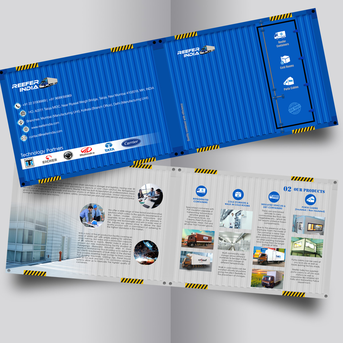 Brochure Designing For Refer Containers Manufacturer
