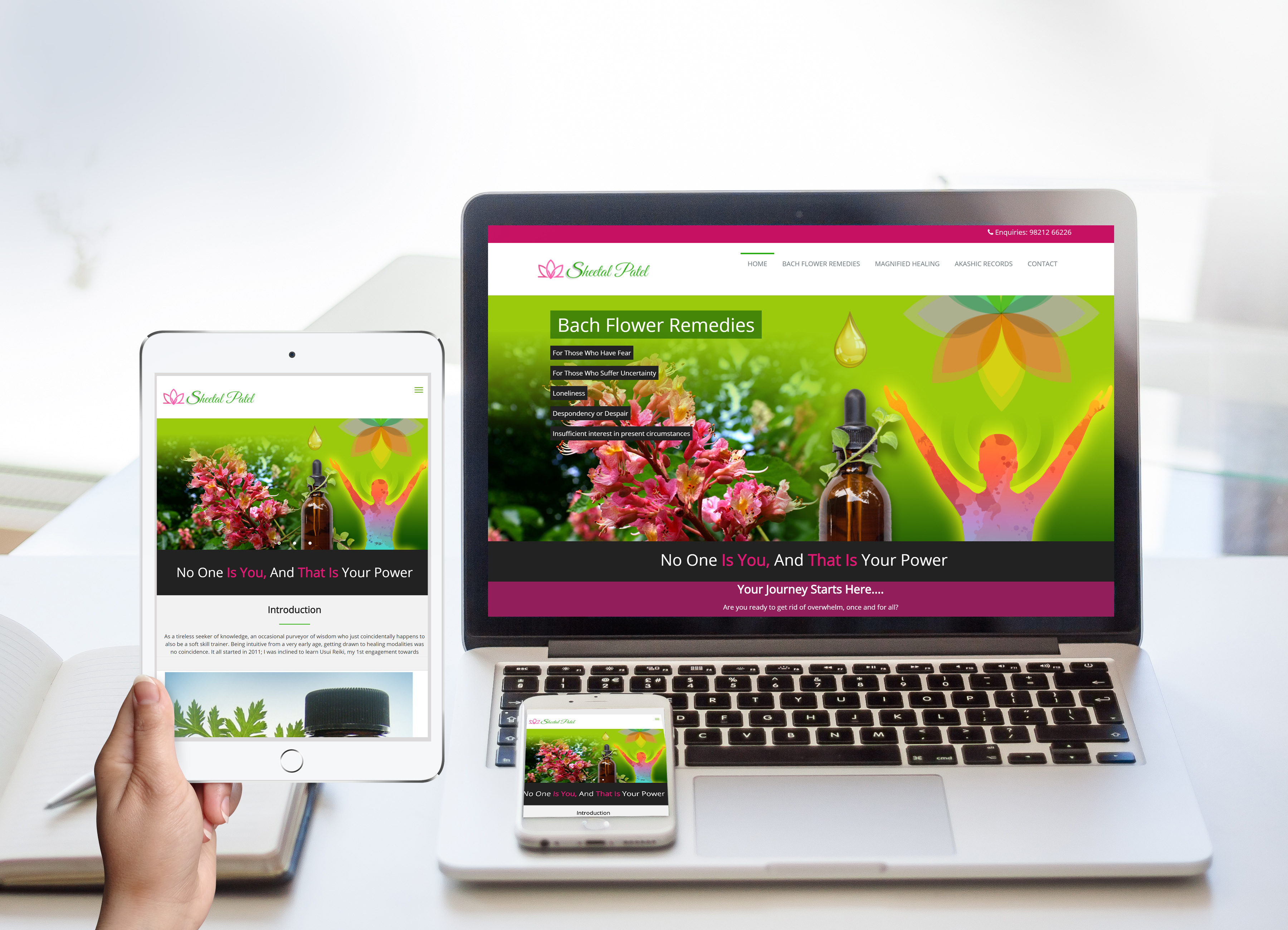 Website design for Sheetal Patel Alternative Therapist created by Designofy